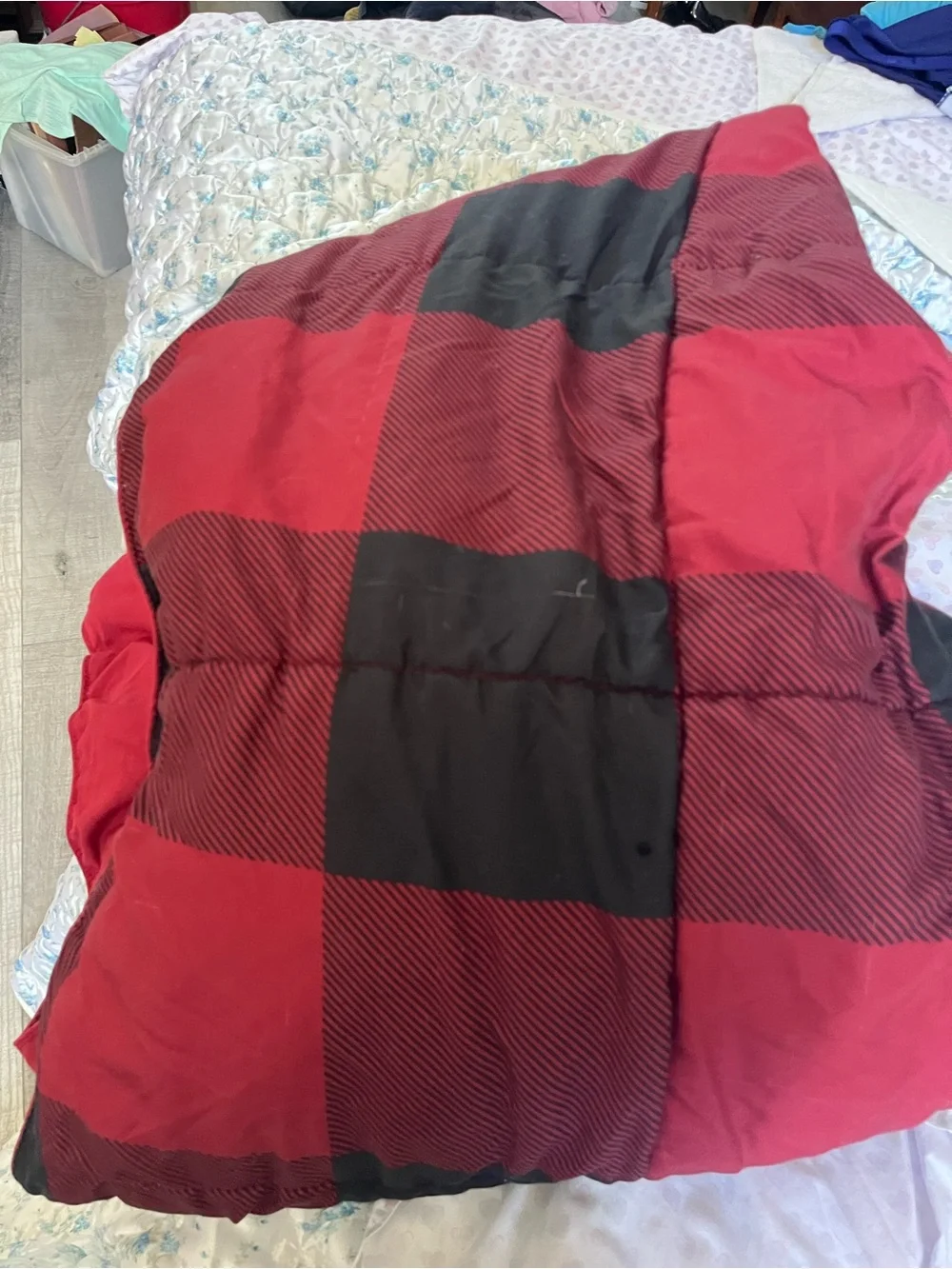 Red and Black Buffalo Plaid Queen/King Comforter